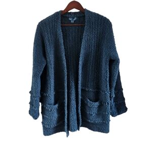 BAREFOOT DREAMS Cozychic Cardigan Sweater Women's Size Small Teal Boardwalk